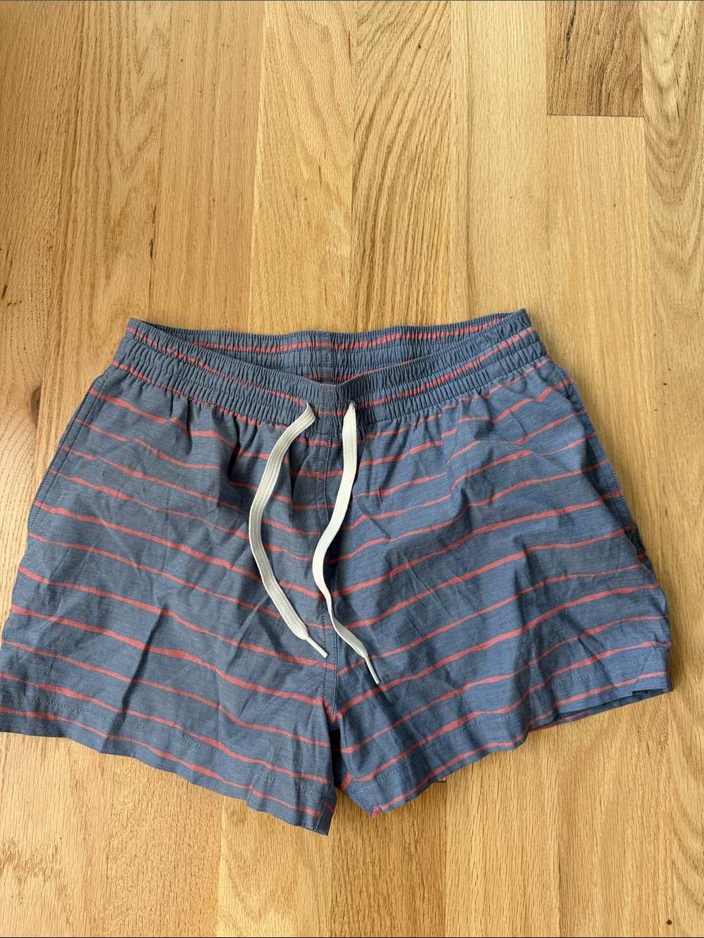 chubbies Blue Swim Shorts with Pink Stripes